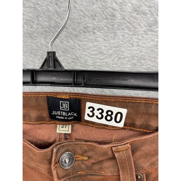 JustBlack Women's Pants Distressed Brown Size 27 Skinny Cotton Blend USA Made - Picture 11 of 14
